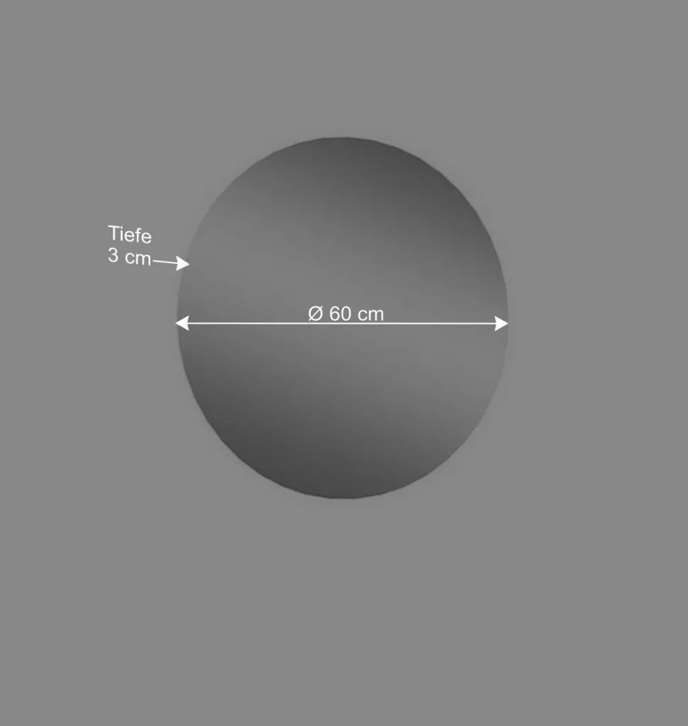 Hängendes Vertiko & runder Spiegel - Point (zweiteilig)