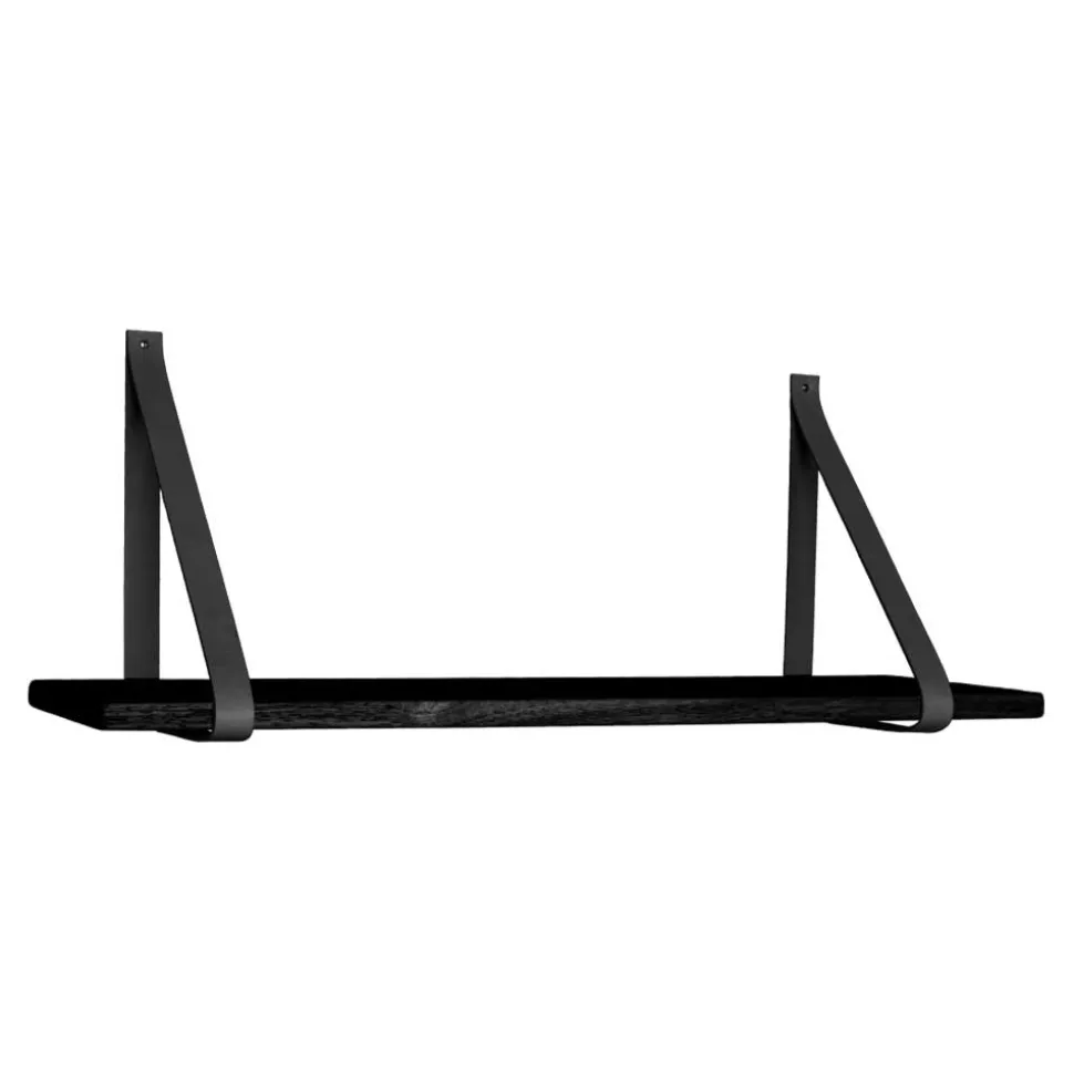 Hängeregal aus Gummibaum & Leder - Kalizo