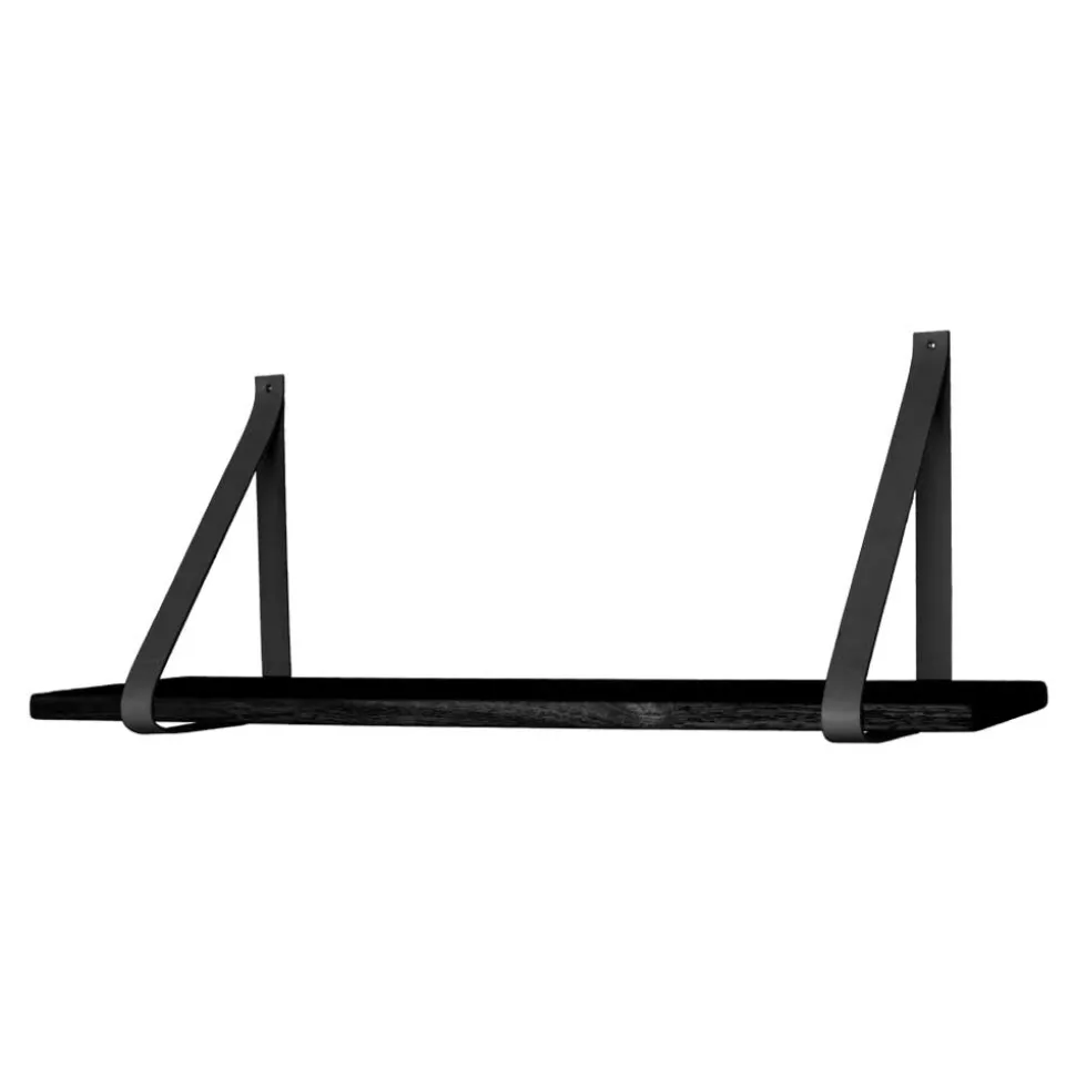 Hängeregal aus Gummibaum & Leder - Kalizo