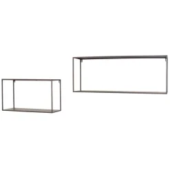 Hängeregal Set in Grau - Accaro (zweiteilig)