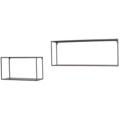 Hängeregal Set in Grau - Accaro (zweiteilig)