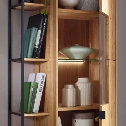 Hängeschrank mit Regal aus Wildeiche - Varzado