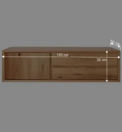 Hänge-TV-Board aus Wildeiche - Fredellia