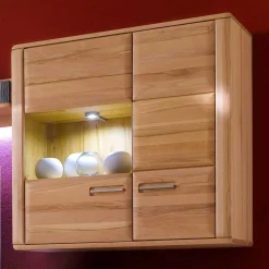 Hängevitrine Athias aus Kernbuche teilmassiv