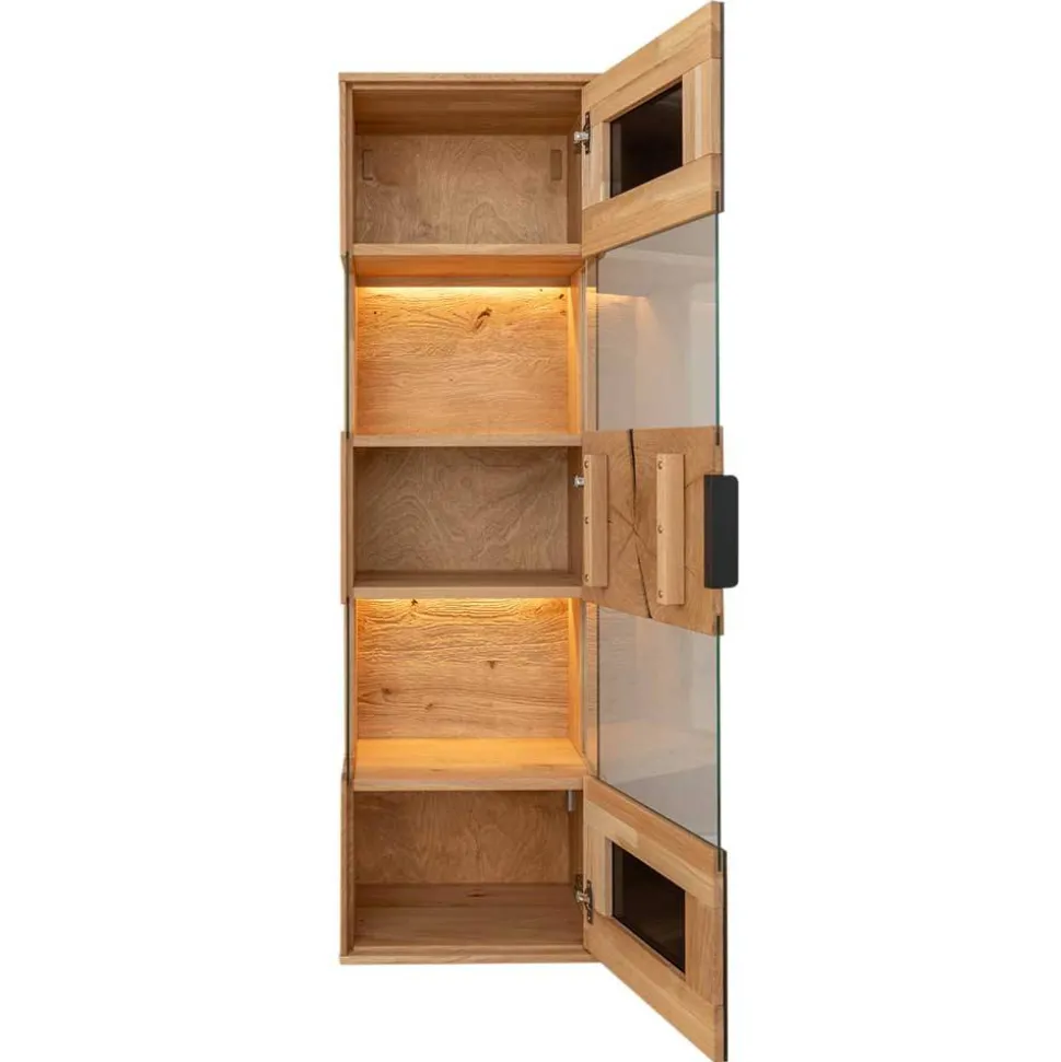 Hängevitrine aus Eiche und Glas - Masicuri
