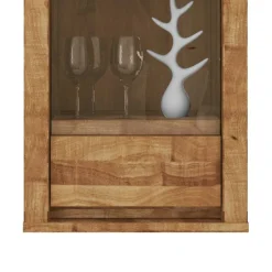 Hängevitrine Nadalia aus Wildeiche Massivholz