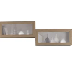 Hängevitrinen in Esche Dunkel - Lacruzira (2er Set)