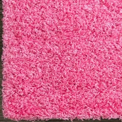 Hochflor Läufer oder Teppich in Pink - Siela