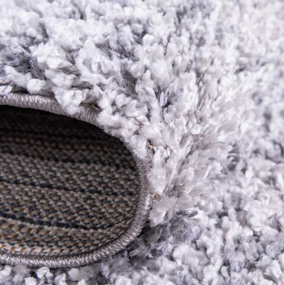 Hochflor Läufer Teppich in Grau und Creme - Cesario