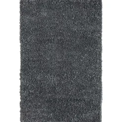 Hochflor Teppich in dunklem Grau - Bescion