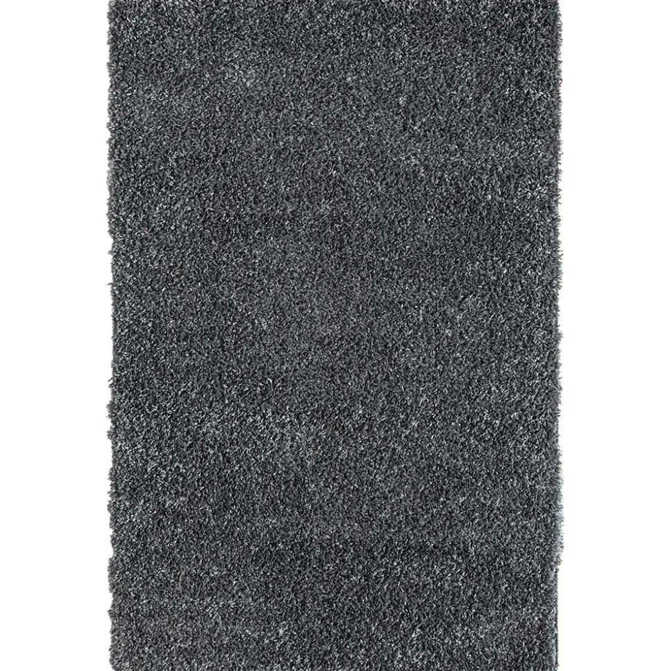 Hochflor Teppich in dunklem Grau - Bescion