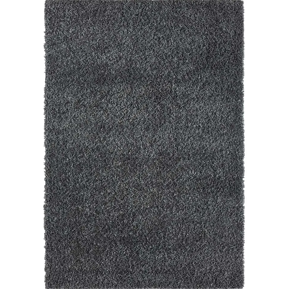 Hochflor Teppich in dunklem Grau - Bescion