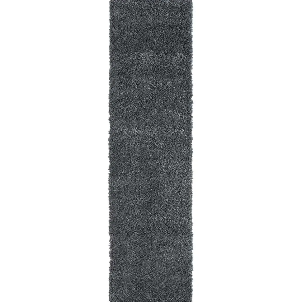 Hochflor Teppich in dunklem Grau - Bescion