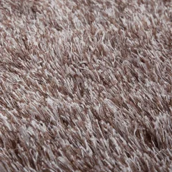 Hochflor Teppich in Taupe - Colombaia