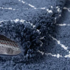 Hochflor Teppich mit Rautenmuster - Pius