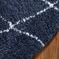 Hochflor Teppich mit Rautenmuster - Pius