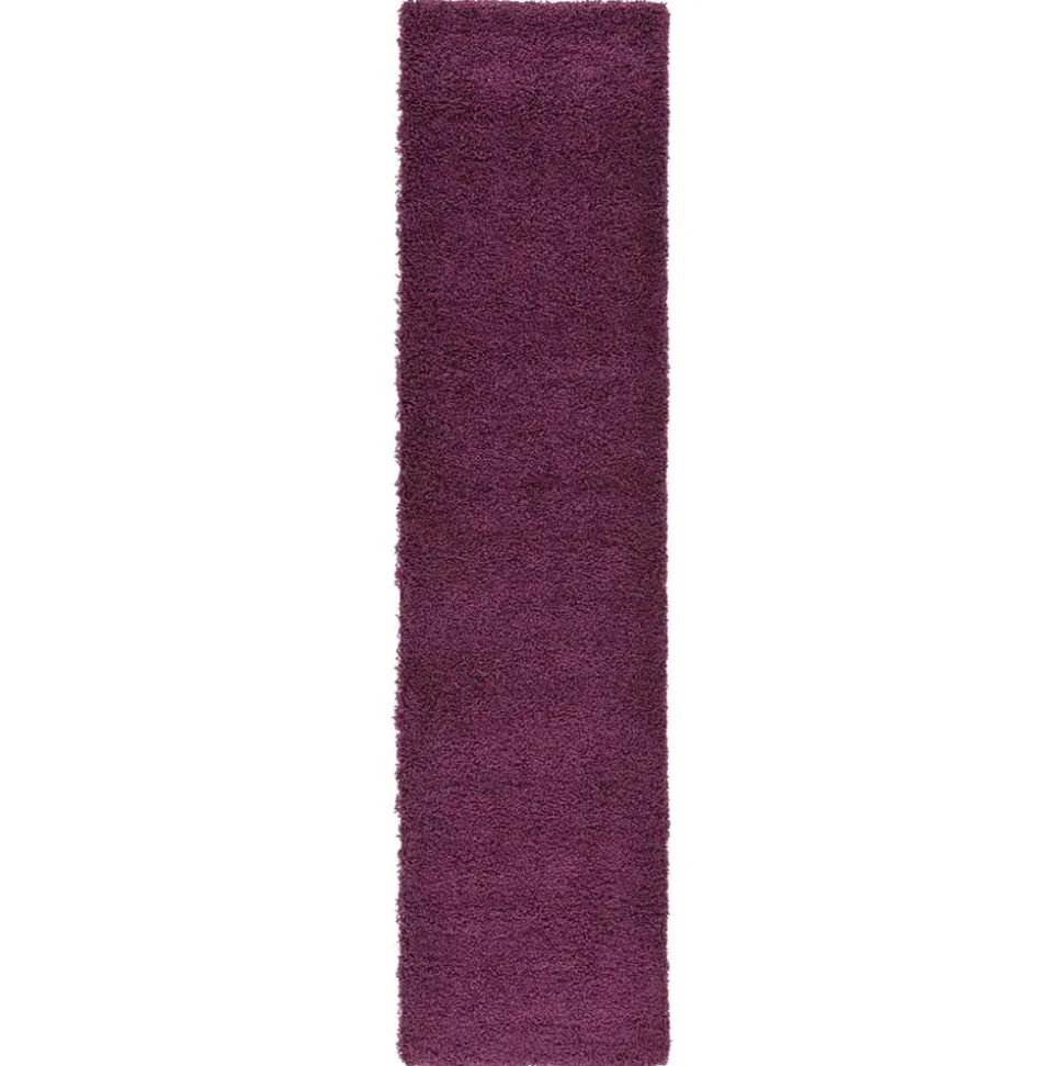 Hochflor Teppich oder Läufer in Violett - Zelio