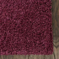 Hochflor Teppich oder Läufer in Violett - Zelio