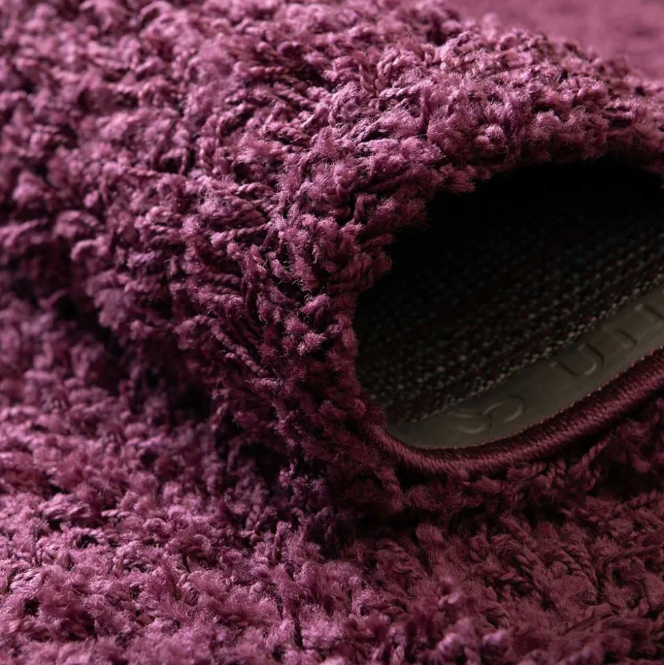 Hochflor Teppich oder Läufer in Violett - Zelio