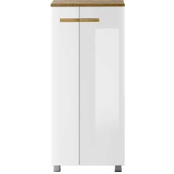 Hochglanz Badeinrichtung in Weiß - Vauflos (dreiteilig)