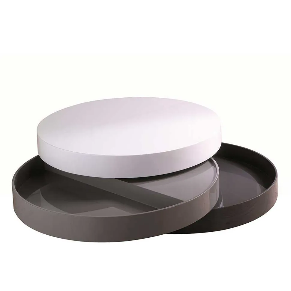 Hochglanz Design Wohnzimmertisch drehbar - Tulima