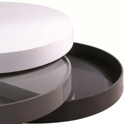 Hochglanz Design Wohnzimmertisch drehbar - Tulima