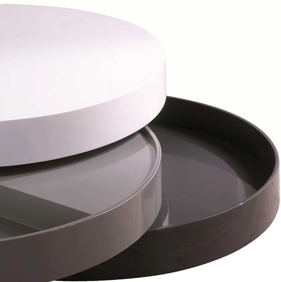 Hochglanz Design Wohnzimmertisch drehbar - Tulima