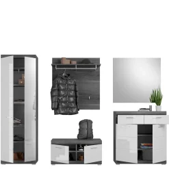 Hochglanz Flurmäbel Kombination - Nancys (fünfteilig)