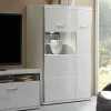 Hochglanz Highboard Tacroma in Weiß Glas