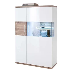 Hochglanz Highbord in Weiß - Icadro