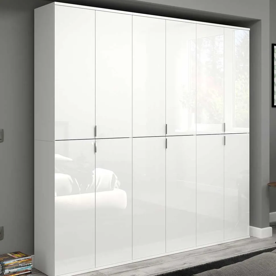 Hochglanz Kleiderschrank Set kompakt - Ejulia (dreiteilig)