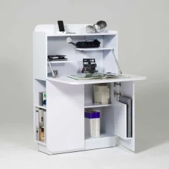 Hochglanz Sekretär Vignola in Weiß