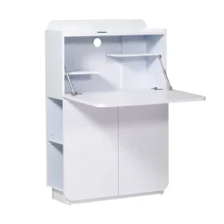 Hochglanz Sekretär Vignola in Weiß