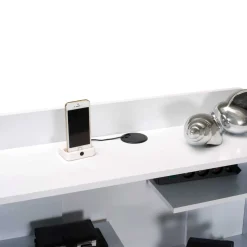 Hochglanz Sekretär Vignola in Weiß