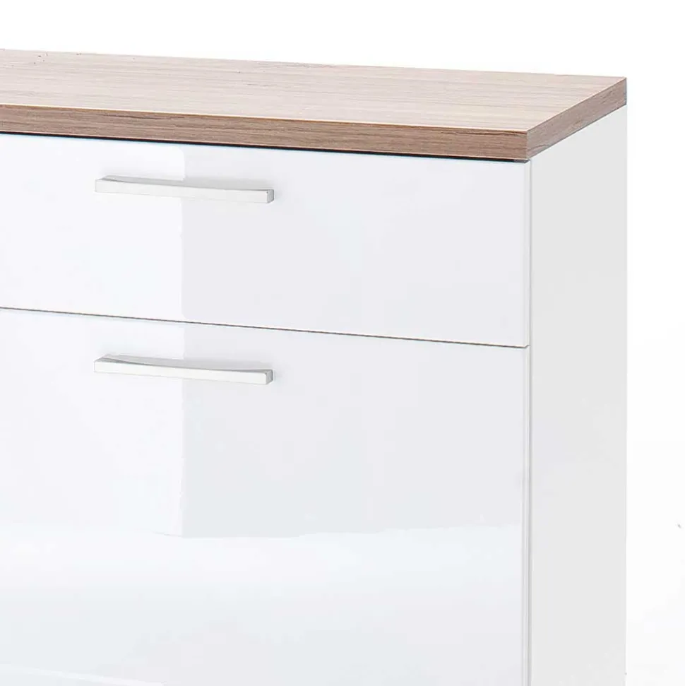 Hochglanz Sideboard in Weiß - Icadro