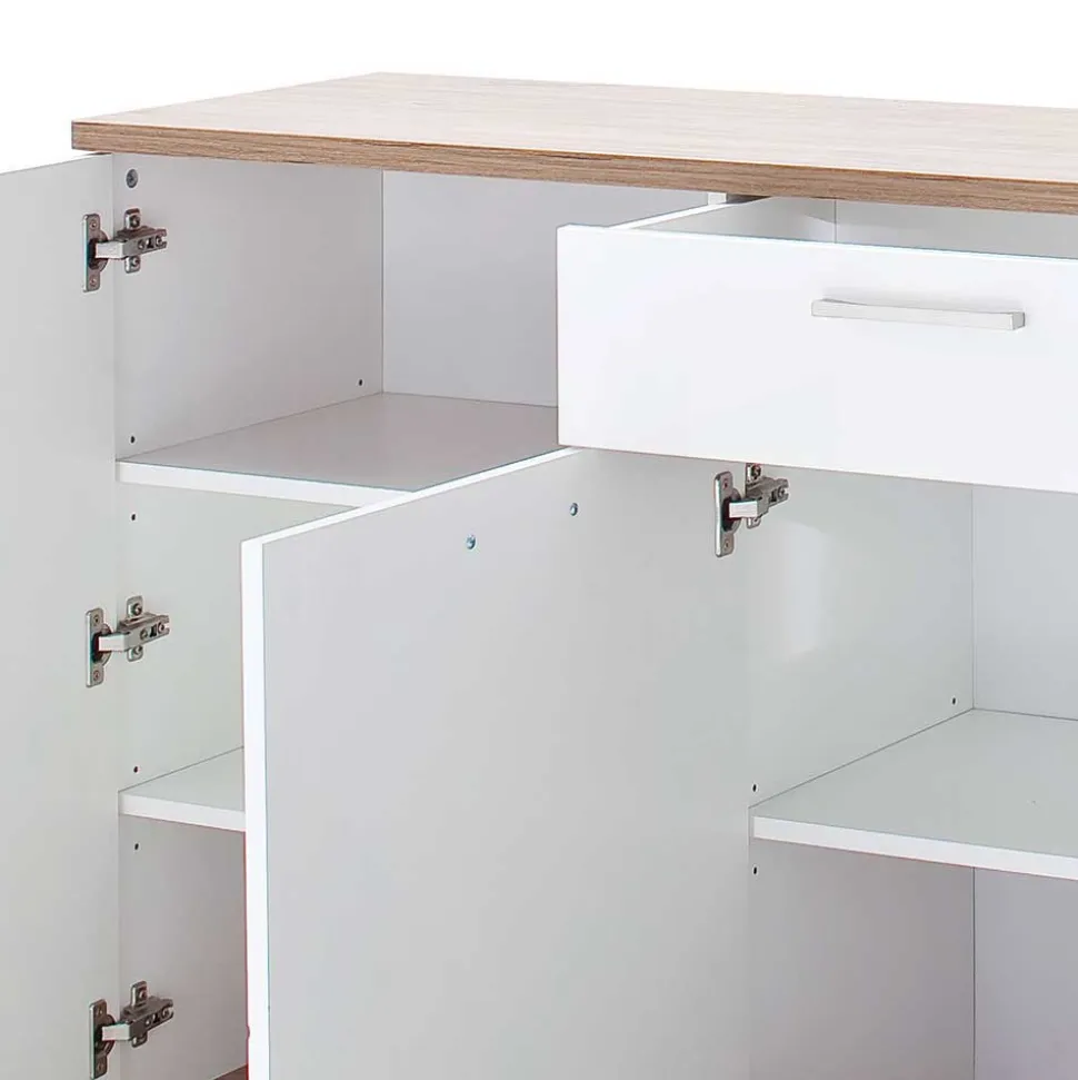 Hochglanz Sideboard in Weiß - Icadro