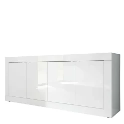 Hochglanz Sideboard in Weiß 4-türig - Sogno