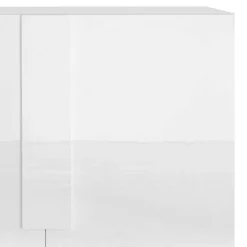 Hochglanz Sideboard mit 4 Türen in Weiß - Kerym