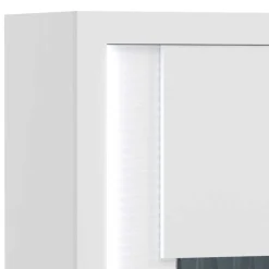 Hochglanz Vitrine mit LED in Weiß - Gomata