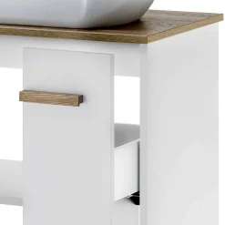 Hochglanz Waschtisch mit Tür & Auszug - Vauflos