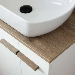 Hochglanz Waschtisch mit Tür & Auszug - Vauflos