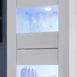 Hochglanz Wohnzimmermöbel in Weiß - Sogno (zweiteilig)