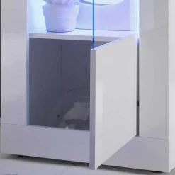 Hochglanz Wohnzimmermöbel in Weiß - Sogno (zweiteilig)