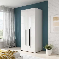 Hochglänzender Schrank in Weiß - 2-türig - Baranoma