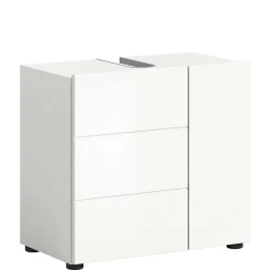 Hochglänzender Waschbeckenunterschrank in Weiß - Vitablos