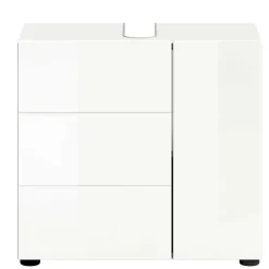 Hochglänzender Waschbeckenunterschrank in Weiß - Vitablos