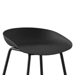 Hochhocker in Schwarz Kunststoff PP - Terryola (4er Set)