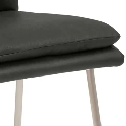 Hochhocker mit Rückenlehne in Dunkelgrau - Hobart