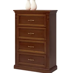 Hochkommode in Walnussbraun - Dramos