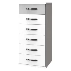 Hochkommode in Weiß & Beton Optik - Hotti